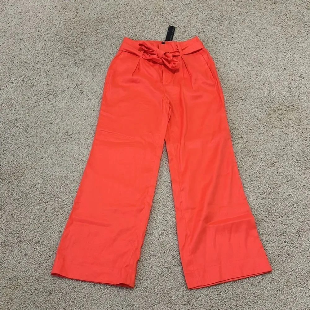 NWT Banana Republic HIGH-RISE WIDE-LEG LINEN-COTTON PANT